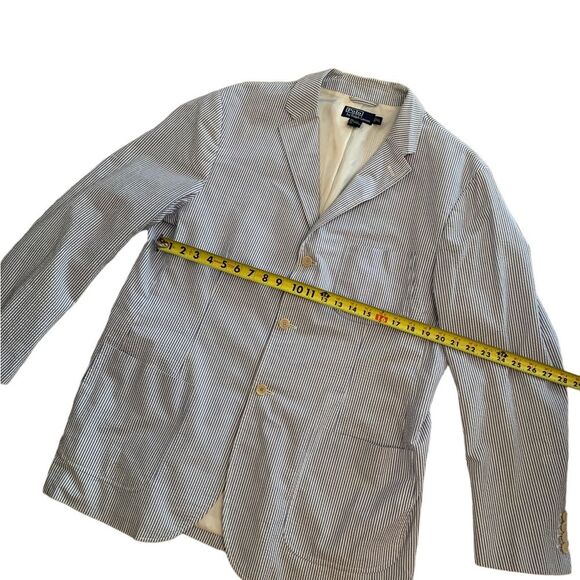 Ralph Lauren Men’s Pinstripe Seersucker Blazer. EUC size Extra Large - Picture 9 of 10